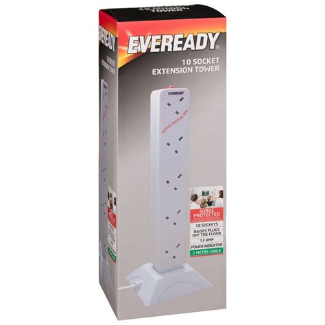 electrical spike box|surge protected 10 socket extension.